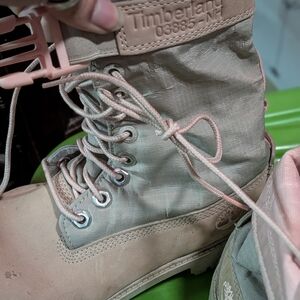 Timberland Women's Pink Combat Boots